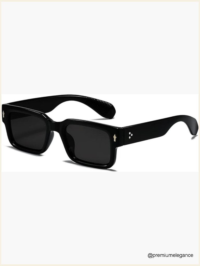 Trendy Chunky Rectangle Sunglasses Uv400 Protection Unisex Shades
